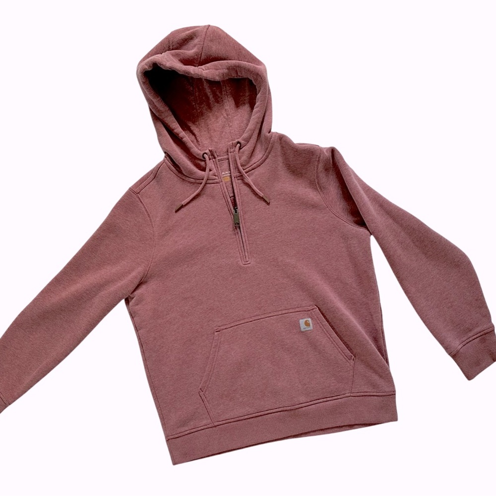 WOMEN'S RELAXED FIT MIDWEIGHT QUARTER-ZIP HOODIE (XL)